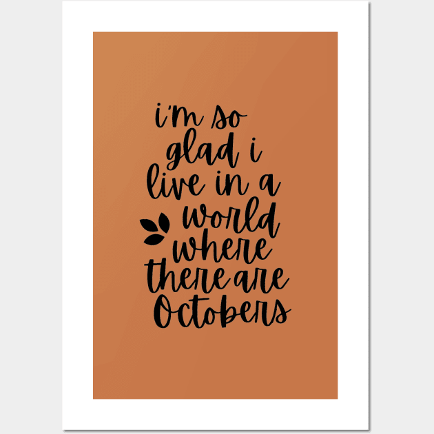 October Anne of Green Gables Quote Wall Art by CarolineTherese